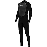 KMT Wetsuit for Men, Mens 3/2mm Wetsuits Full Ultraflex Wet Suits Back Zip Keep Warm in Cold Water High-Elasticity CR