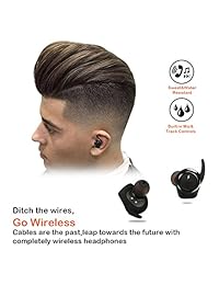 Auriculares inalámbricos Auriculares Bluetooth con auriculares inalámbrico a prueba de sudor con micrófono y estuche de carga cancelación de ruido A prueba de agua Bluetooth auriculares para correr, gimnasio Yoga diseño ergonómico