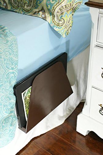 Bedside Caddy, Laptop, Tablet or eReader storage, Computer stand, Magazine Rack, eReader holder, Espresso Brown,