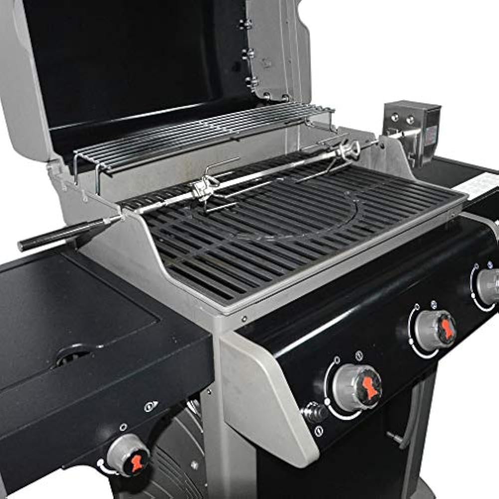 Stainless Steel Rotisserie Kit Fits For Weber 7659 Spirit II 200/300