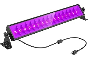 80W Black Light Bar, UV LED Black Lights for Party, Body Paint, Fluorescent Poster, 5FT Power Cord with Plug and Switch, IP65