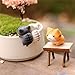 Adarl 6pcs Lucky Cat Jungle Animal Decal Art Home Decor Landscape Ornament