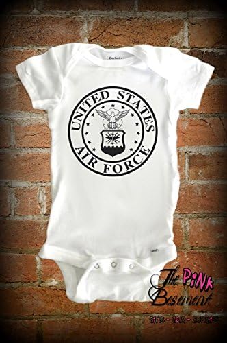 HANDMADE U.S Air Force Military Jet Pilot Fighter Gear Babies Baby Clothes Clothing Unisex Boys Girls Newborn Infant Onesies Shower Gift Clothing