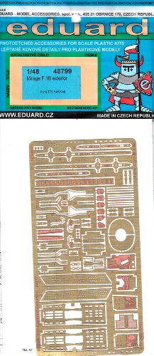 EDU48799 1:48 Eduard PE - Mirage F.1B Exterior Detail Set (for use with the Kitty Hawk kit) MODEL KIT ACCESSORY