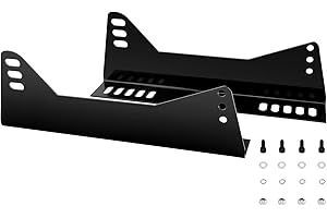 MISAKOMO Steel Racing Seat Side Mount Bracket for Bucket Seat only Compatible with Bride, Recaro, Sparco, OMP, with Installation Package (2 Brackets)