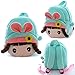Gloveleya Kid's Angela Girl Cartoon Plush Backpack School Shoulder Bags Green 8'' for 1-3 Years Old Kids