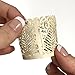 Votive Candle Holders - Flameless Tea Light Votive Wraps- 48 Ivory Colored Laser Cut Decorative Wraps Flickering LED Battery Tealight Candles (not Included) - Frux Home and Yard