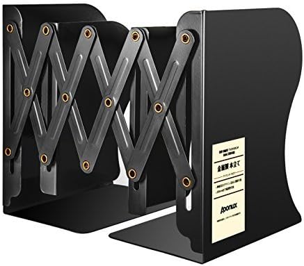 Amazon Aoonux 本立て ブックスタンド メーカー1年保証 正規品 ブックエンド 伸縮自在 卓上収納 ファイル 雑誌 新聞 書類入れ 金属製 多機能 おしゃれ ブラック ブックエンド 本立て 文房具 オフィス用品