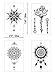 COKOHAPPY 16 Sheets Large Temporary Tattoo for Girl Women Arm Shoulder Flower, Lotus, Dream Catcher, Mandala, Butterfly, Mermaid, Tribal Symbols