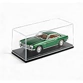 Model Car Display Case for 1:32 Scale Diecast Cars, Clear Acrylic Stackable Showcase Box for Toys &amp; Memorabilia, Dustproof Collector Storage with Black Base, 8 x 3.7 x 3.7 Inch