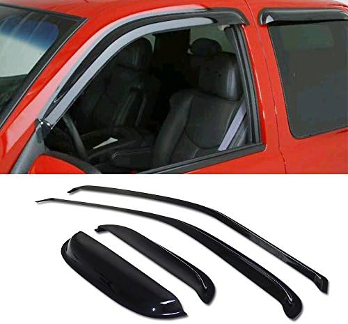 VioletLisa 4pcs Dark Smoke Outside Mount Style Sun Rain Guard Vent Shade Window Visors Fit 95-04 Toyota Tacoma Access/Extended Cab With Half Size Rear Doors Only
