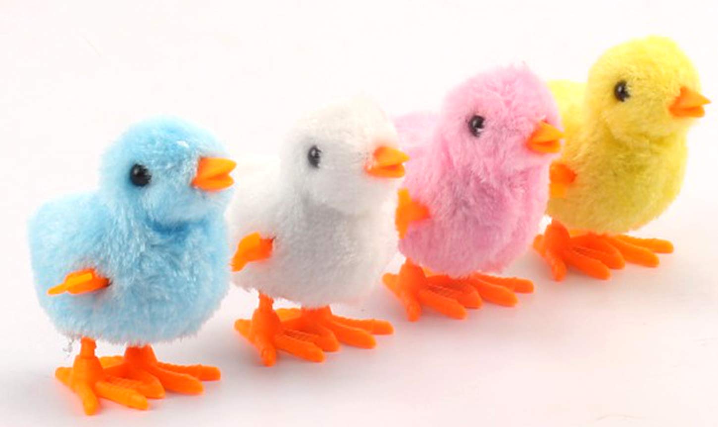 4 chick decoration Easter, chick in egg, Easter decoration chicks chicks mini Easter chicks Easter chenille chicks jumping chicken plush chick party favours decoration for children (random colour)