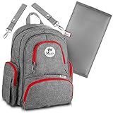 Baby Diaper Bag Backpack for Girls & Boys –Large Diaper Backpack Organizer W/Stroller Straps & Baby Wipes Pocket. BONUS Bottle Cooler bag & Infant Changing Pad. Perfect Baby Shower Gift for Mom & Dad