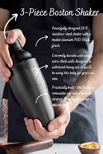 Drinkind Premium Cocktail Set mit Titan Beschichtung Fuer Profi Cocktails im Set mit 6 modernen Cocktail Maker… – Bild 7