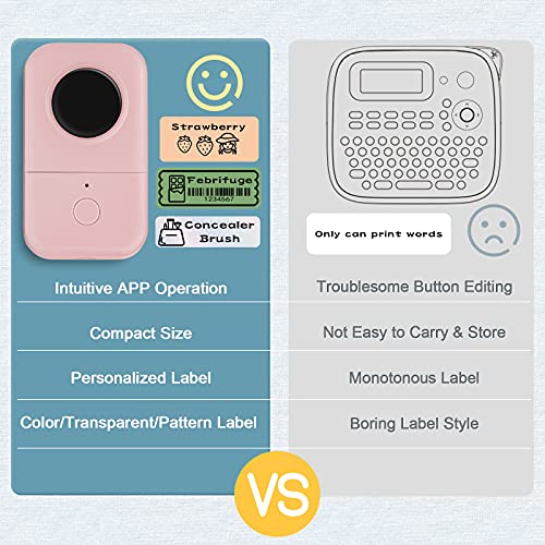 Memoking Label Maker Machine D30 Wireless Inkless Label Makers, Small