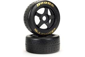 ARRMA DBoots Hoons 42/100mm Gold Belted RC Tires Mounted on 2.9" 5-Spoke 17mm Hex Wheels (Set of 2): ARA550071,Black