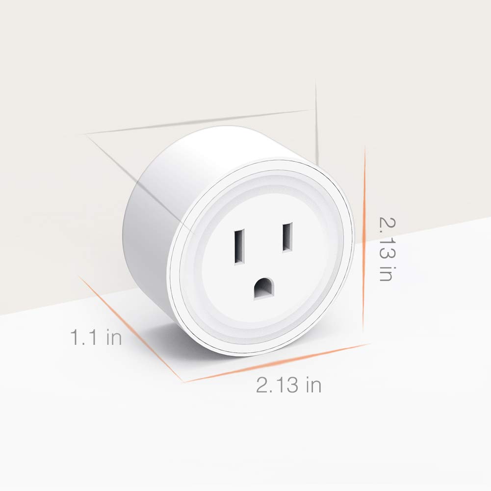 Wifi Smart Plug, Tonbux Switch Outlet Mini with Timing Function for IOS/Android, Works with Amazon Alexa & Google Home, No Hub Required, App Control Your Devices from Anywhere Anytime (2 Packs)