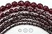 6mm (68 Beads) Garnet (Deep Red), Czech Fire Polished Round Faceted Glass Beads, 16 inch Strand