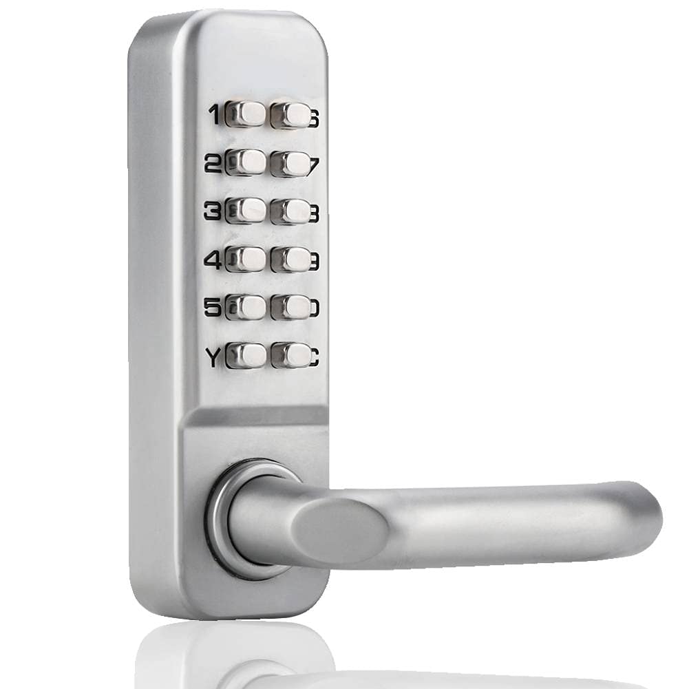 Electronic Keypad Lock, Digital Coded Lock Convenient Password Security Waterproof Door Coded Lock for Office Doors Composite Doors