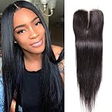 Unice Hair Company Peruvian Straight Hair Lace Closure Middle Part Non-Remy Human Hair Closure 4