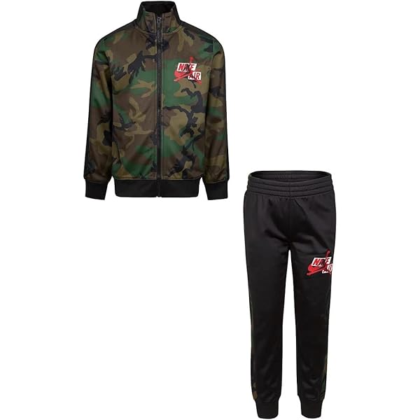 Amazon.com: Jordan 2 Piece Set Zip Jacket and Pants Tracksuit Boys
