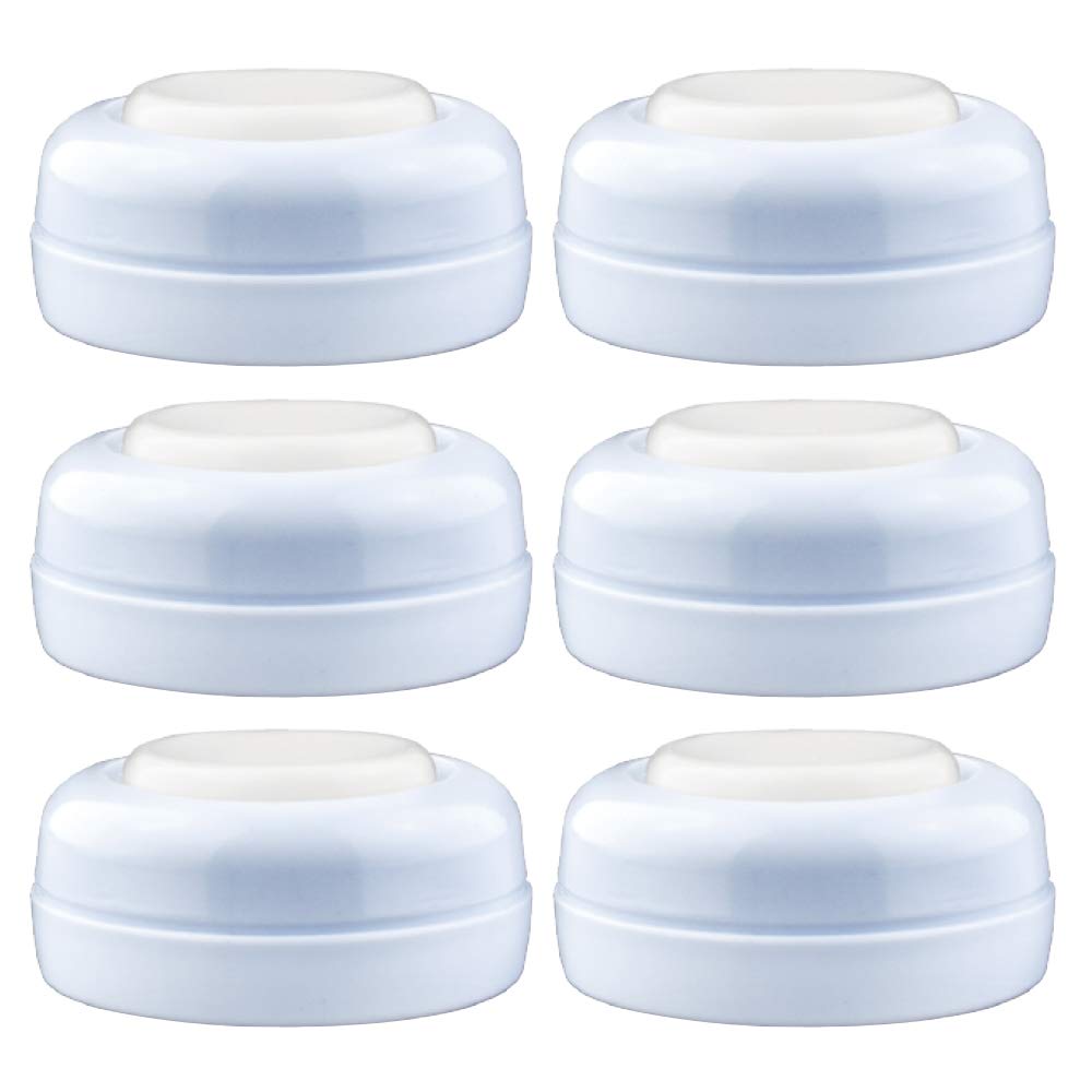 Maymom Screw Lids Aka Travel Caps with Rewritable Sealing Disc Compatible with Avent Bottle, Maymom Wide Mouth Bottles; Cap Replace Avent Natural Bottle Sealing Ring and Sealing Disc, 6pcs. (Blue)