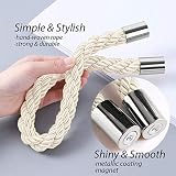 Pretty Jolly 4 Pack Magnetic Curtain Tiebacks Beige Modern Drape Holdbacks view 3