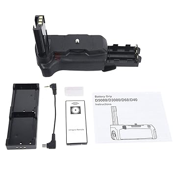 DSTE - Batería para empuñadura de cámaras Nikon D40, D40X, D60 ...