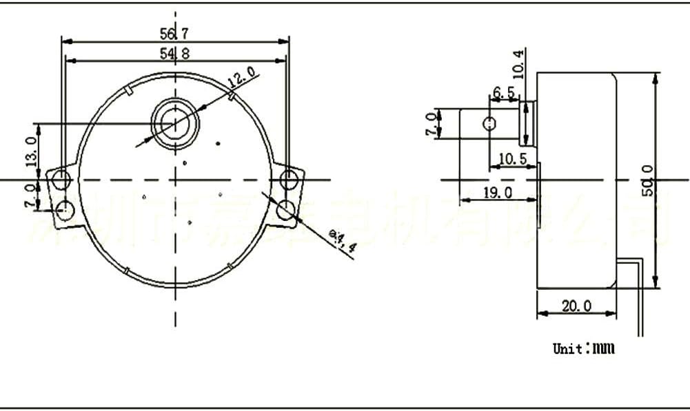 TOPINCN Electric Synchronous Motor Geared Motor Synchron Motor Turntable Motor Round 4W Cw/Ccw Ac 220-240V(8-10Rpm) - Image 4