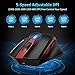 Wireless Mouse Rechargeable, TedGem 2.4G Silent Computer Mouse USB Mouse Laptop Full Size Ergonomic Optical Mouse with USB Receiver 6 Buttons 5 DPI Adjustable Portable Mice for Laptop/PC/Windows/Mac
