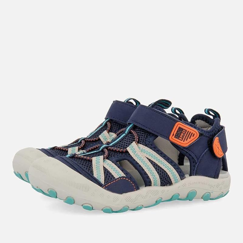 DEINZE - Sandalias de Gladiador para Niños | Cierre de velcro | Puntera reforzada | Color Marino | Talla 25