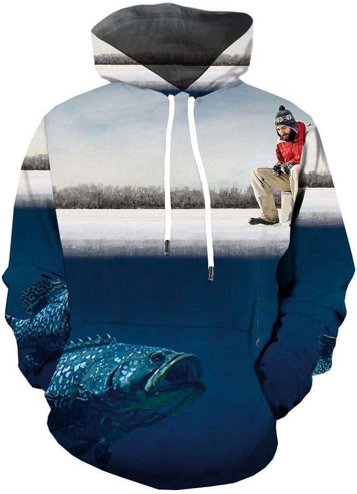 LMSDALAO Hoodies Fish 3D Hoodie Men�S Squid Hoodie LMSDALAO Hoodies Fish 3D Hoodie Men�S Squid Hoodie