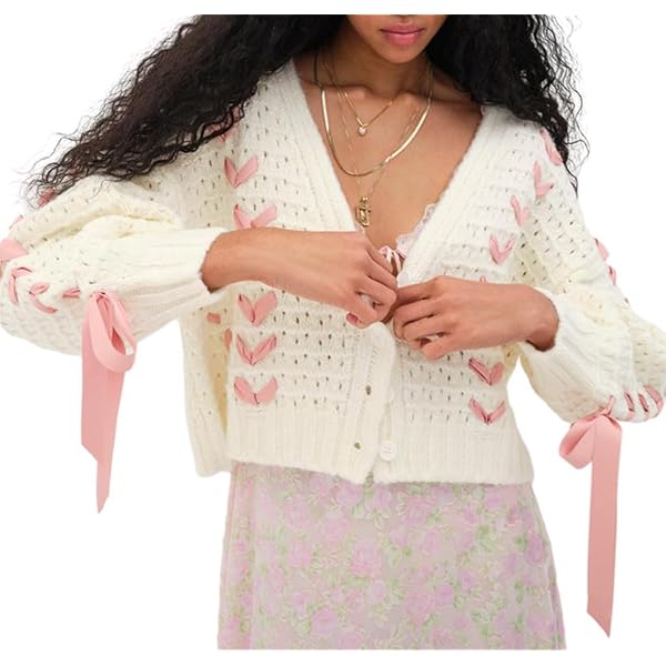 Riu Ribbon yarn fringe knit cardigan 白 Fringe Cardigan – Orange Ribbon Yarn | RhodolirioN