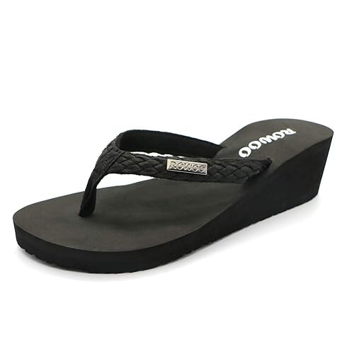 womens black dressy flip flops