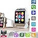 Bluetooth Smart Watch Phone Pandaoo Smart Watch Mobile Phone Unlocked Universal GSM Bluetooth 4.0 NFC Music Player Camera Calendar Stopwatch Sync for Android iPhone Google Huawei Smartphones (White)
