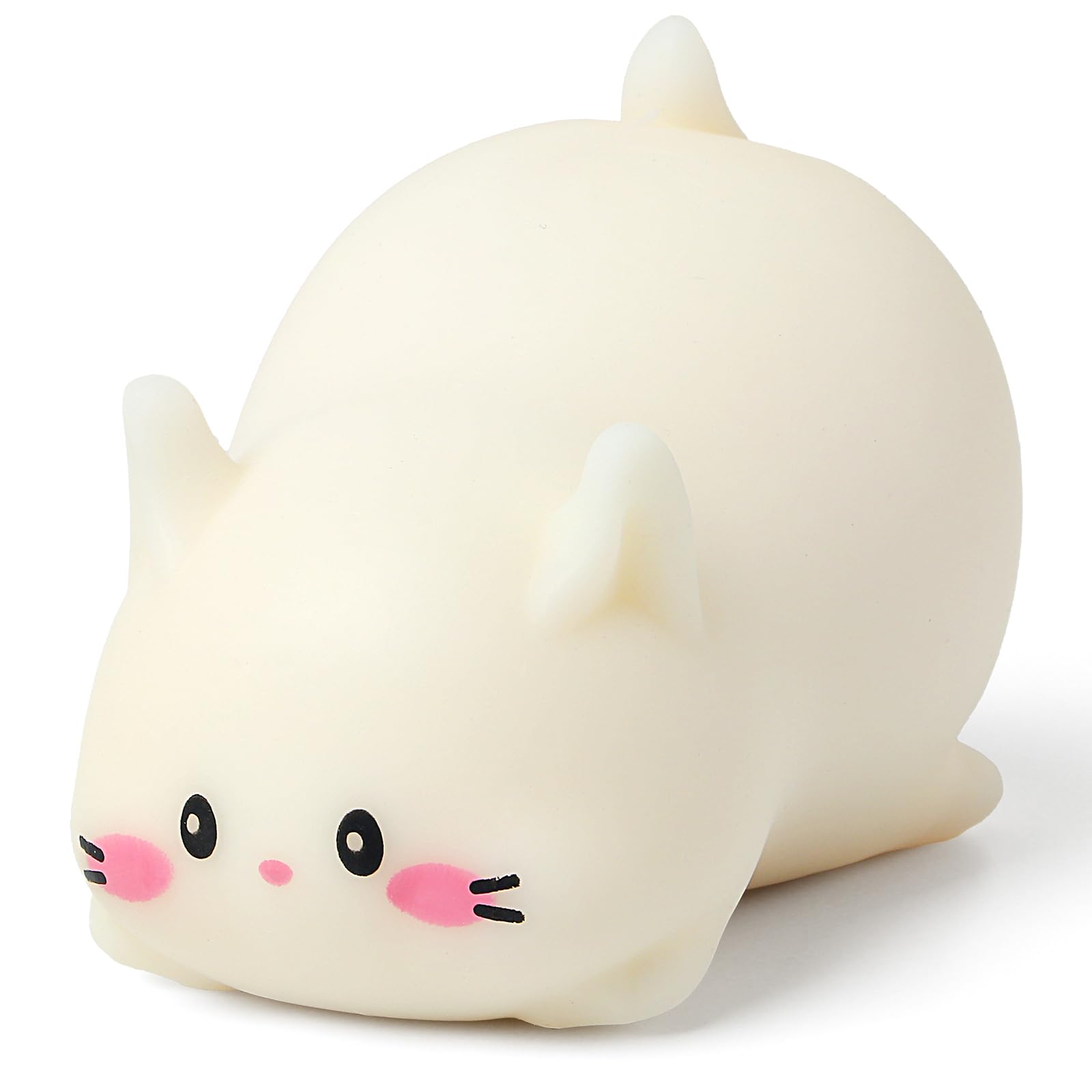 Photo 1 of Cat Stress Balls, Cute Cat Squishy Toys for Kids and Adults, Stress Relief Sensory Toys (White), Fidget Toys Squishy Suitable Boys Girls, Animal Dough Squishies Squeeze Toys, Party Favors for Kids