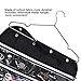 SPIKG 56 Pockets Dual Sided Jewelry Hanging Organizer Oxford Storage Bag with Zipper Hanger (Black)