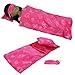 ZITA ELEMENT 14-14.5 Inch Girl Baby Doll Sleeping Bag with Pillow and Eye Mask for 14-14.5 Inch Doll Accessories Xmas Gift