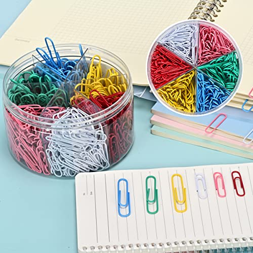 500 Paper Clips Assorted Sizes, Small and Jumbo Paper Clips, Durable