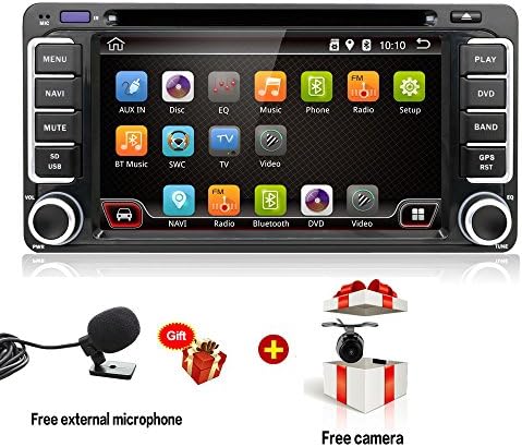 Android 6.0 Double din 6.2 Inch 2G RAM 32G ROM Car Stereo for Toyota Rav4 Audio Video Stereo GPS Navigation FREE Camera
