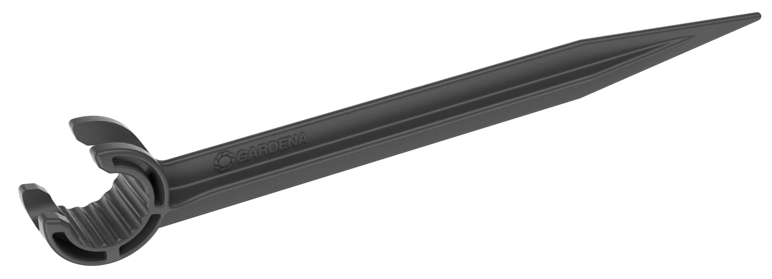 Gardena Micro Drip System Pipe Clip: To secure and feed the distribution pipe in the ground, for pipes with 13 mm diameter (1/2 inch), contents: 10 pieces (13208-20)