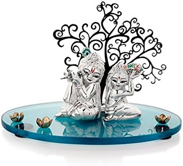 EP-9909-1003 Bal Radhika Mohan Executed Real Silver Infused Bal Radha & Krishna Figurines Translates Itself Into Pure Beauty