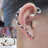 WelcomeShop Women Men Punk Alloy Snake Design Ear Cuff Wrap Stud Earrings Jewelry