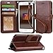 Arae Premium PU Leather Wallet Case with Kickstand and Flip Cover for iPhone 7/8 / SE 3rd Gen/SE 2020 4.7 inch, Brown