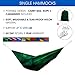 Yes4All Single Lightweight Camping Hammock with Carry Bag – Nylon Parachute Hammock / Lightweight Portable Hammock for Camping, Hiking (Green)