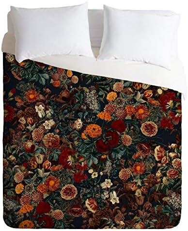 Society6 Burcu Korkmazyurek エキゾチックガーデン ナイト Xxi フル クイーン掛け布団カバーと枕カバー2枚セット X インチ 枕カバー 30 インチ マルチ