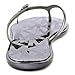 MICHAEL Michael Kors Women's Emory Flip Flop Gunmetal Metallic Sandal 8 M