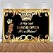 Mehofoto Black Baby Shower Backdrop Little Prince Royal Black Gold Crown Photography Background 7x5ft Vinyl Little Boy Baby Shower Party Banner Decoration Backdrops?