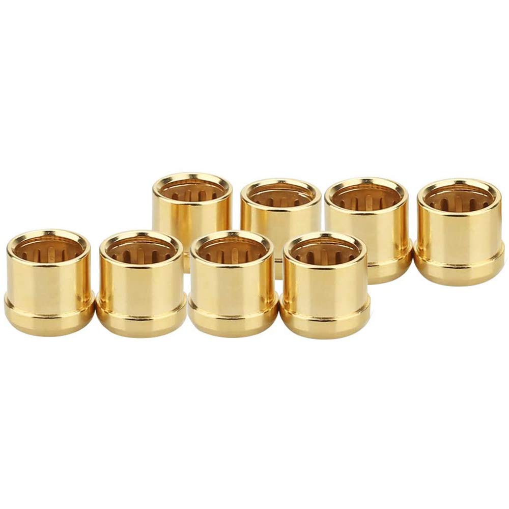 8 Pcs 24K Gold Plated RCA Protection Caps Dust Proof Cap Protector Cover Shielding Cap