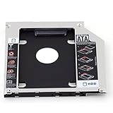 HIGHROCK Hard Drive Caddy Tray 9.5mm Universal SATA 2nd HDD HD SSD Enclosure Hard Drive Caddy Case Tray, for 9.5mm Laptop CD / DVD-ROM Optical Bay Drive Slot (for SSD and HDD)